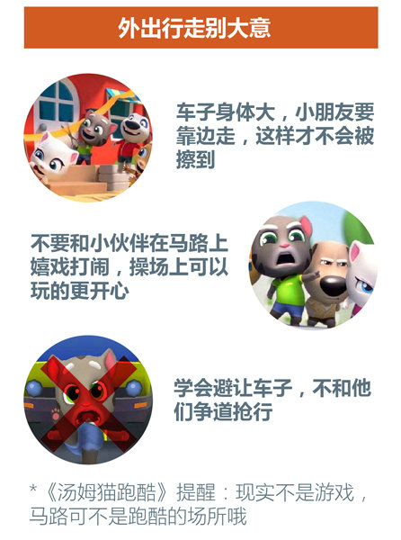 良心游戏《汤姆猫跑酷》关注儿童交通安全图片1