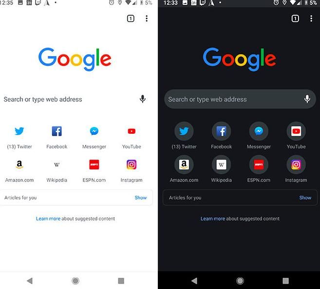谷歌chrome浏览器正式上新android版黑暗模式多图