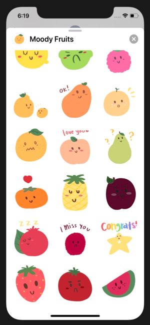 Moody Fruits Stickers图2