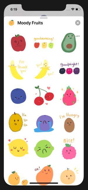 Moody Fruits Stickers图1