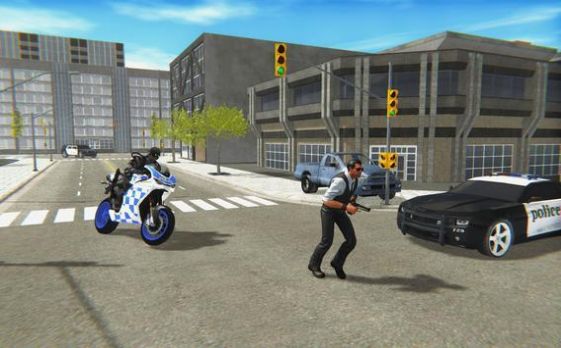 骑着摩托车的警察游戏图1