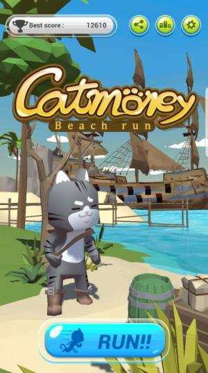 沙雕猫咪海滩跑酷游戏图2
