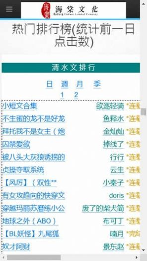 海棠线上文学城安卓客户端app图片1
