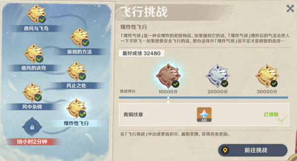 原神飞行挑战第六关怎么玩？第六天飞行挑战最佳路线攻略[多图]
