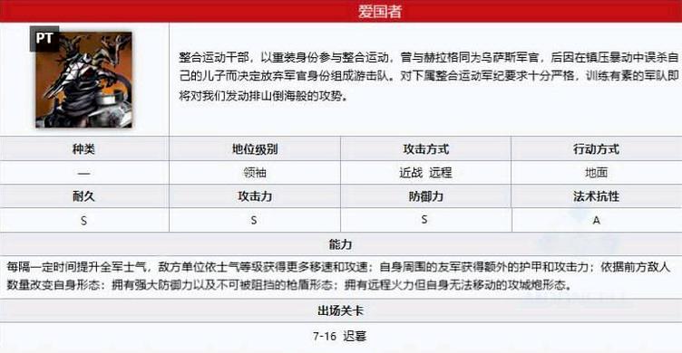 明日方舟打第七章爱国者boss用怎样的阵容？爱国者boss阵容推荐[多图]