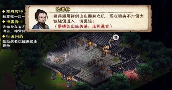 烟雨江湖铸剑山庄藏兵阁怎么进入？铸剑山庄藏兵阁位置图示[多图]