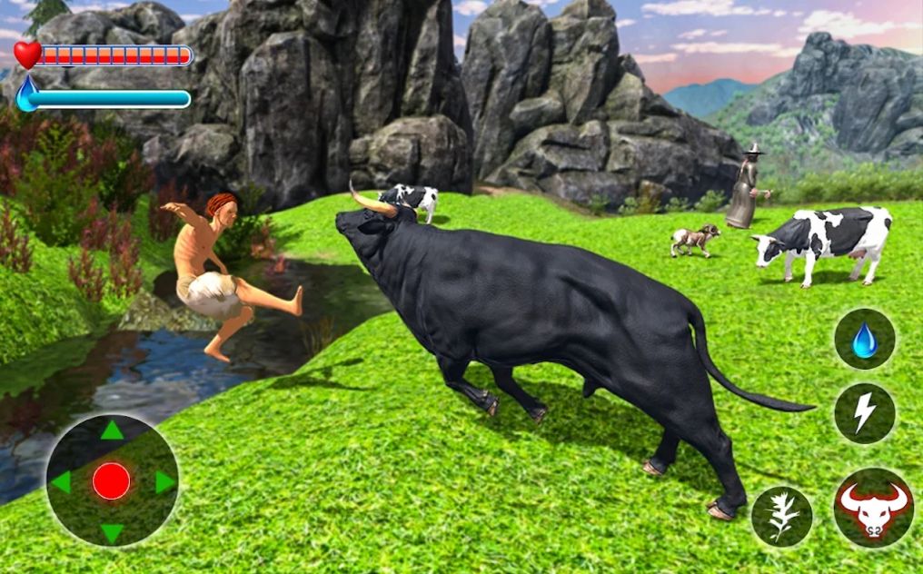愤怒的公牛攻击捕食者3D游戏图1