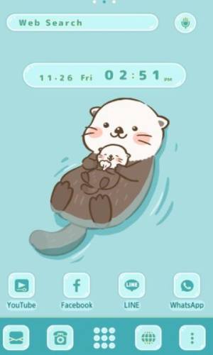 Sea Otter Family水獭家族手机主题app图3