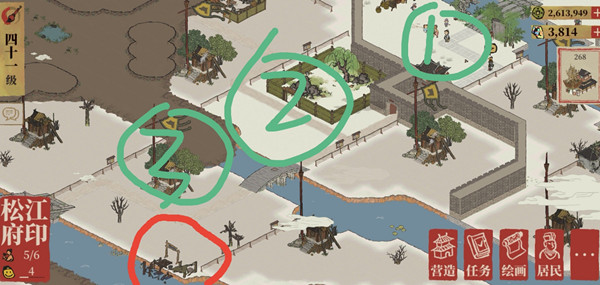 江南百景图松江府码头位置图示，松江府码头具体位置介绍[多图]
