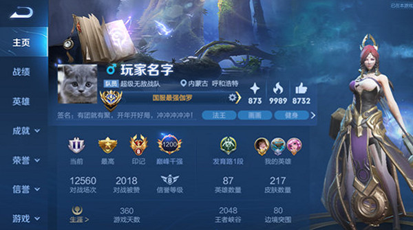 王者荣耀个人主页签名怎么改？快速名片功能上线说明[多图]