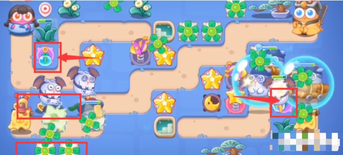 保卫萝卜4阿波道长33关攻略图解    阿波道长33关图文通关流程图片4