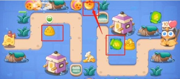 保卫萝卜4阿波道长38关攻略   阿波道长第38关图解一览图片2