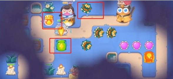 保卫萝卜4阿波道长50关攻略图解   阿波道长第50关图文过关介绍图片3