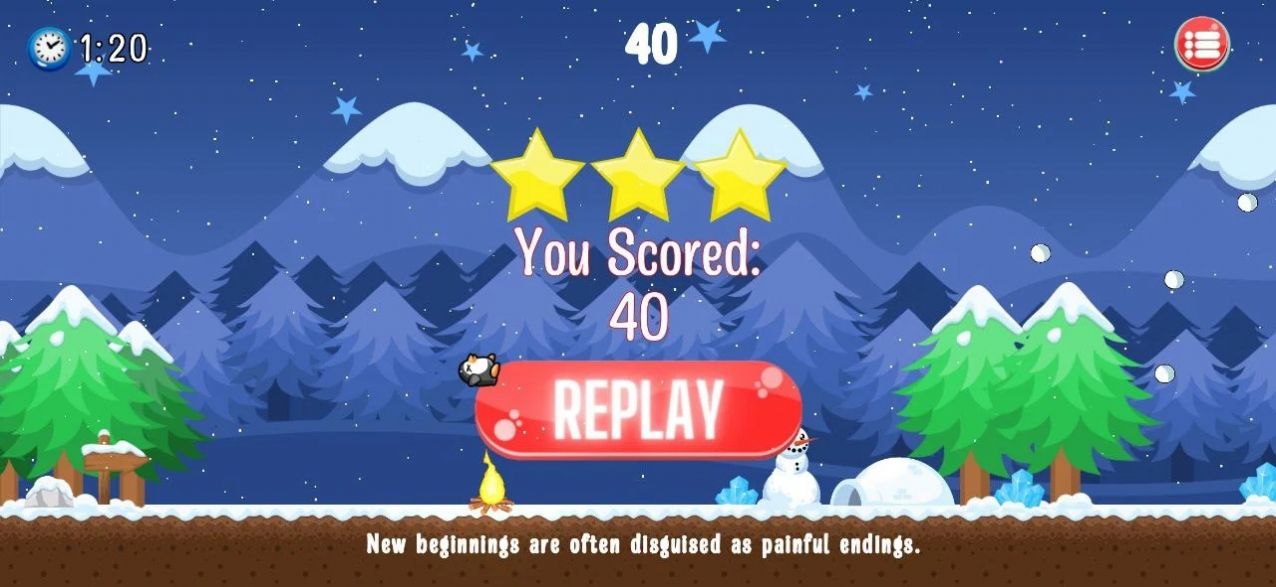 萌企鹅躲雪球游戏安卓版图片1