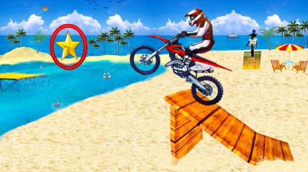 摩托沙滩自行车特技赛游戏最新手机版图片1