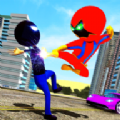 蜘蛛火柴人城市战斗游戏官方版（Spider Stickman city battle） v1.0