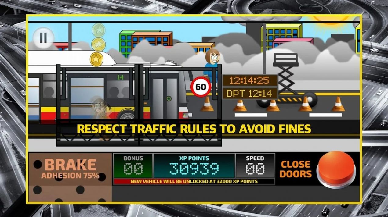 城市公交车驾驶模拟器2D游戏中文版图片2