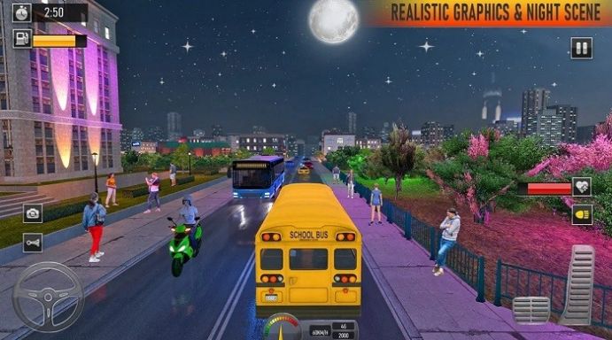 校车驾驶巴士游戏安卓版（School Bus Coach Simulator 3D）图片2
