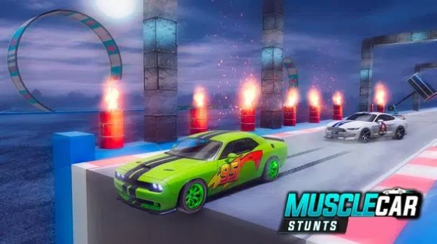 危险赛道肌肉车驾驶游戏安卓手机版（Muscle Car Stunts Car Games）图片1