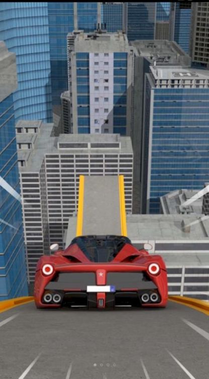 疯狂的汽车屋顶跳跃游戏图1