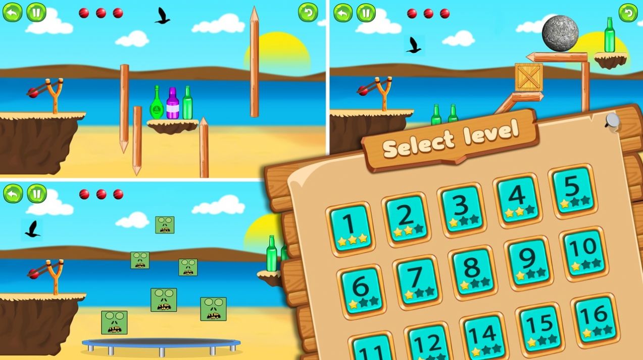 瓶子击倒命中游戏图1