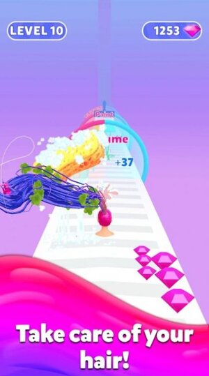 头发旋转跑酷中文手机版(Hair Rotate Run)图片1