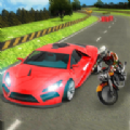 跑车vs摩托车骑行游戏最新中文版（Sports Car vs Moto Bike Riding） v1.8