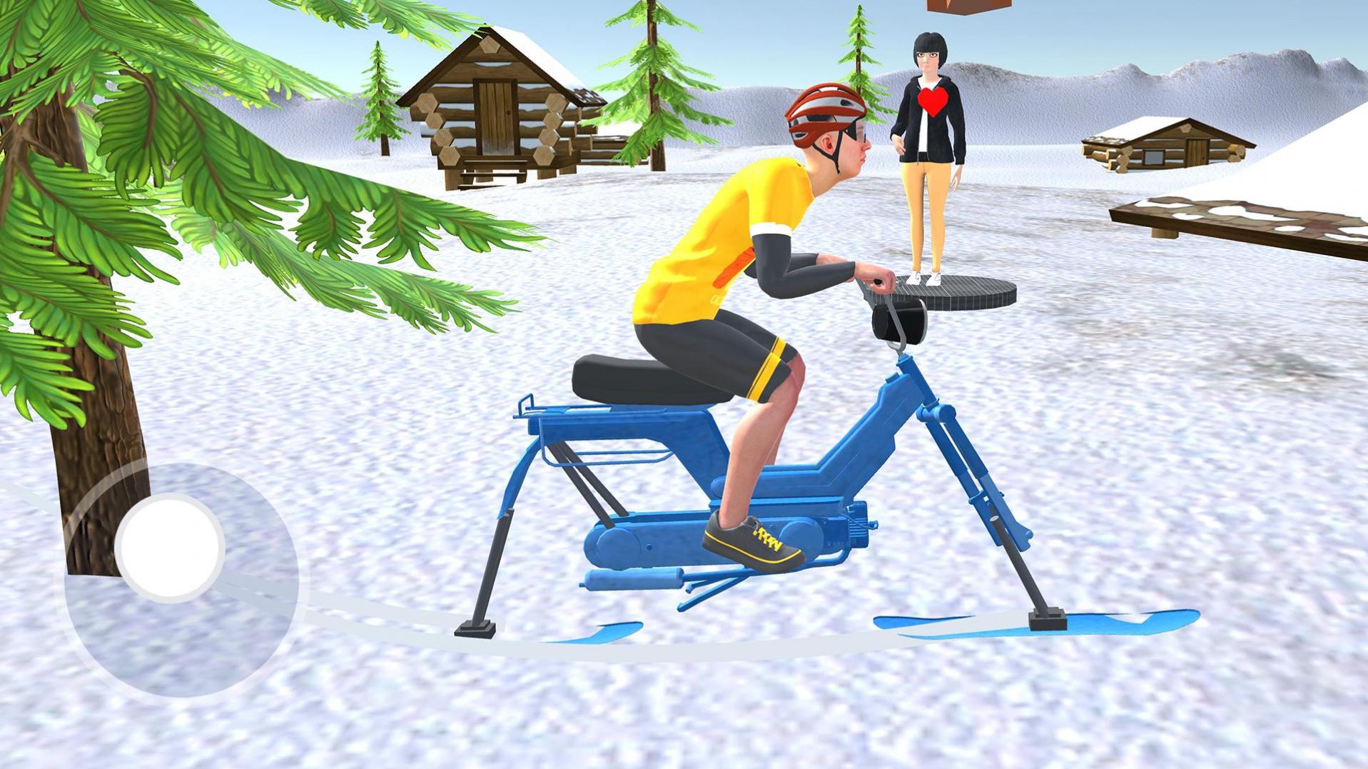 雪地自行车骑行游戏图1