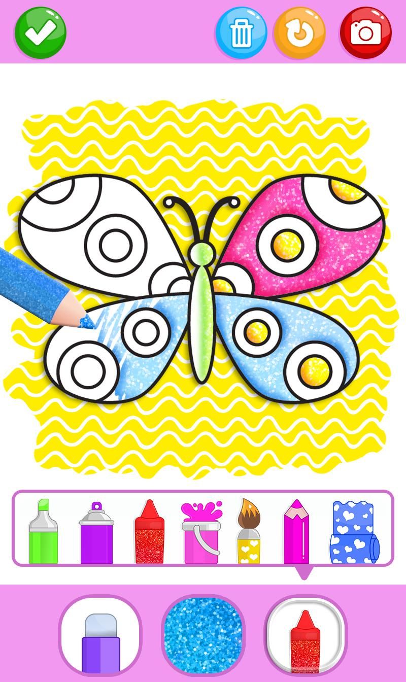 Butterfly Coloring Glitter游戏图3