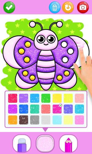 Butterfly Coloring Glitter游戏图2