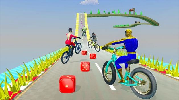 超级英雄自行车赛游戏图3
