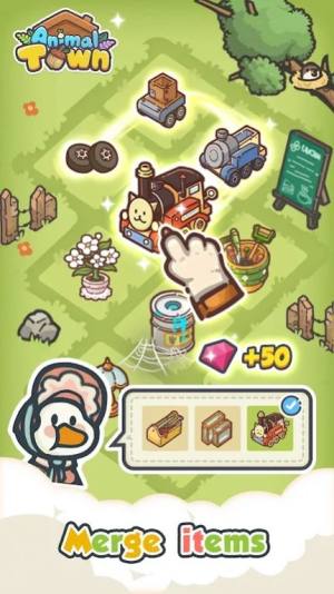 动物小镇合并游戏官方中文版(Animal Town Merge Game)图片1