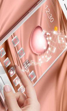 玫瑰金丝绸苹果主题app安卓版(Rose Gold Silk Apple Theme)图片1