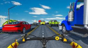 疯狂的交通自行车骑士3D游戏图1