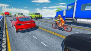 疯狂的交通自行车骑士3D游戏图2