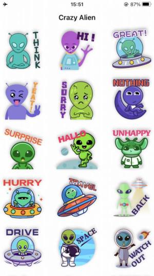 Crazy Alien Sticker app图1