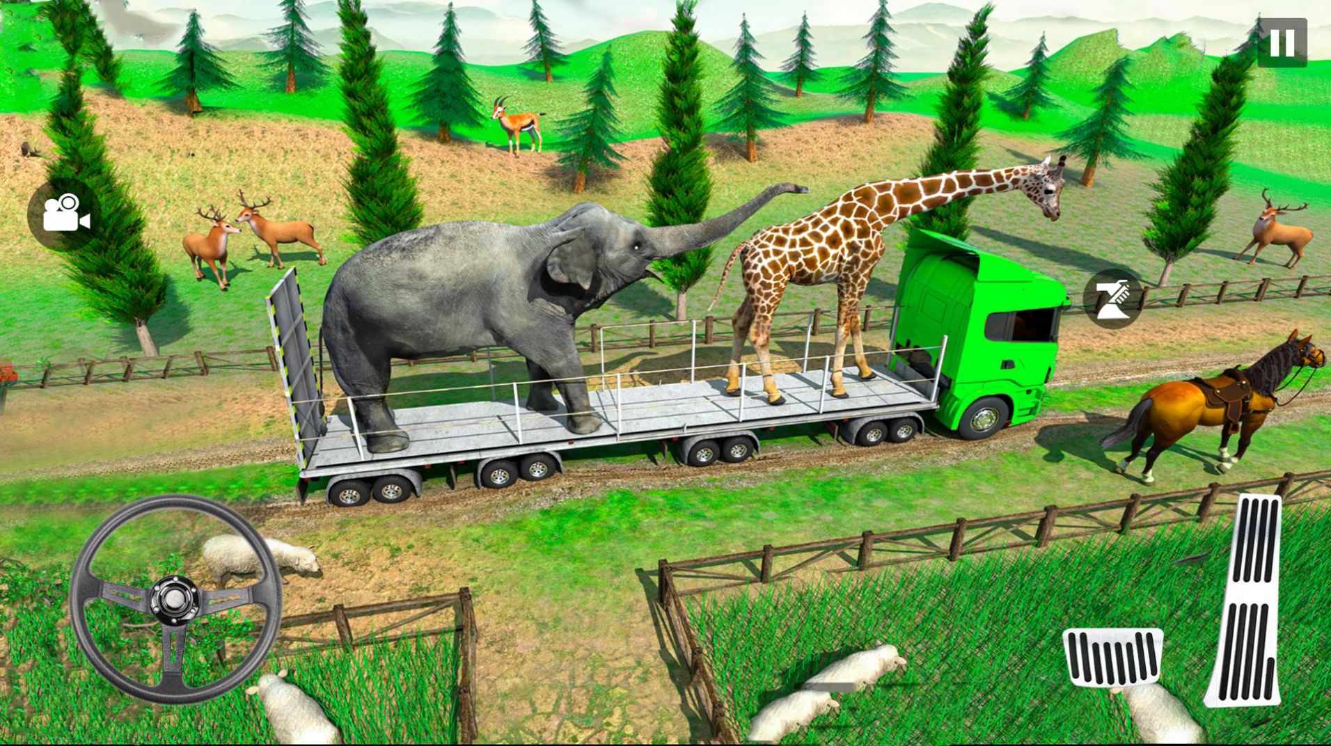 动物运输卡车越野游戏图3