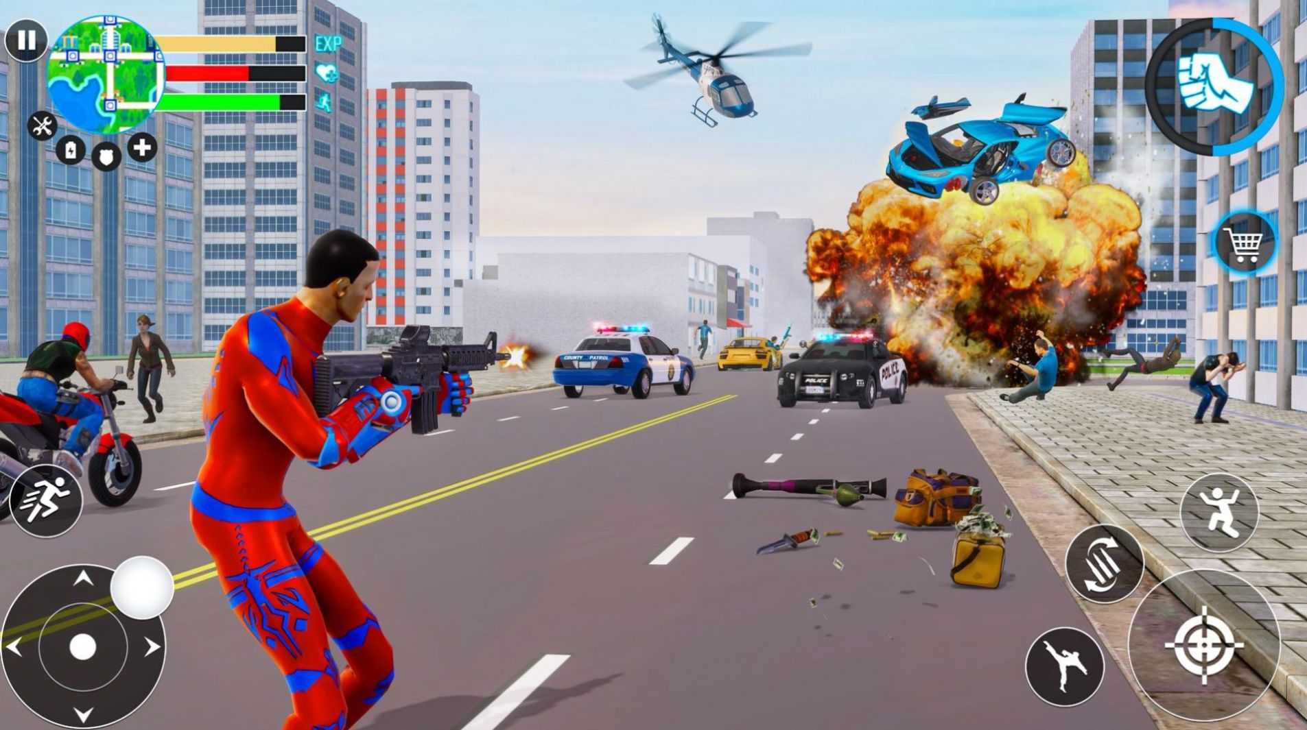 Rope Hero Crime City游戏图3
