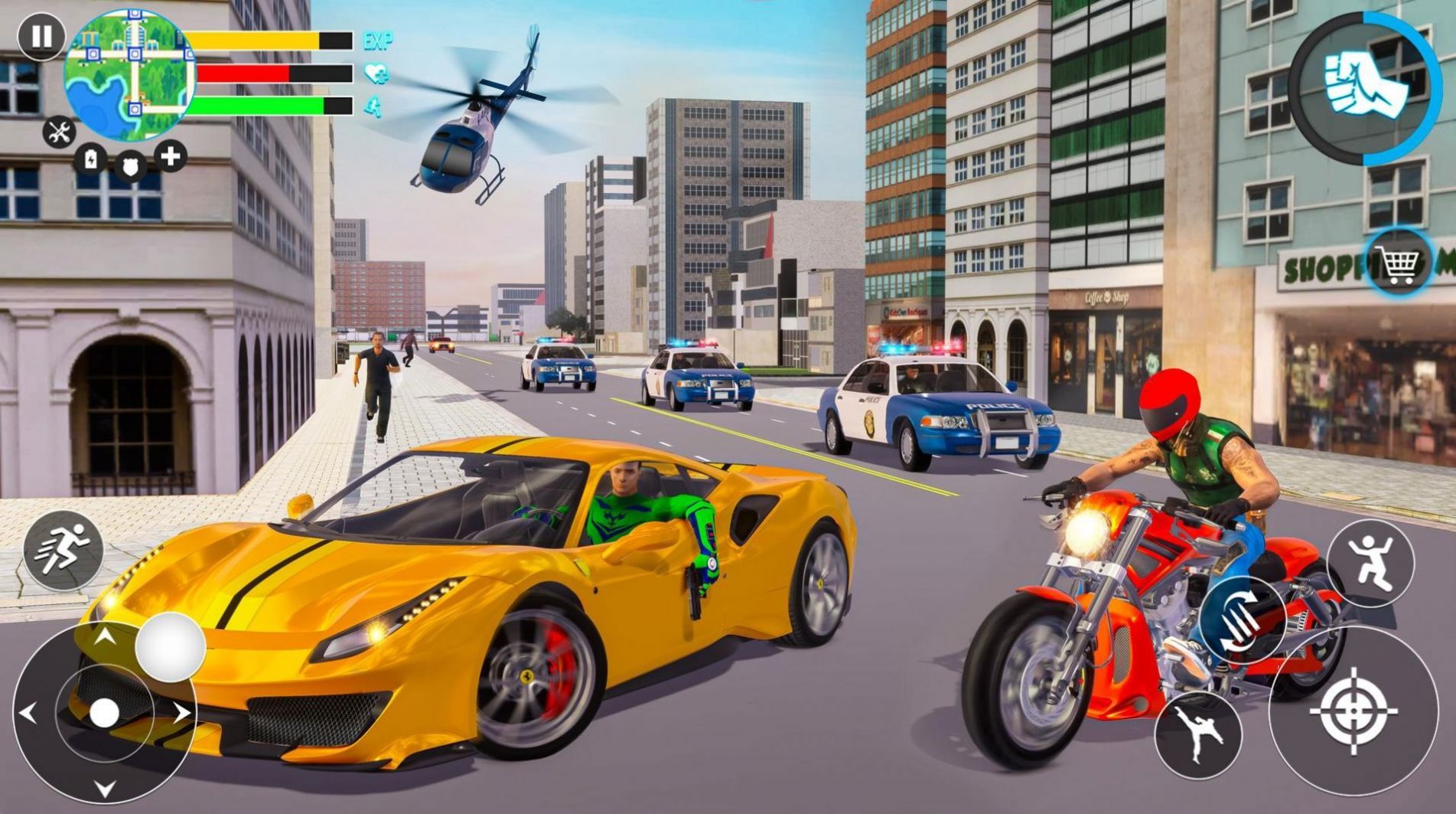 Rope Hero Crime City游戏图2