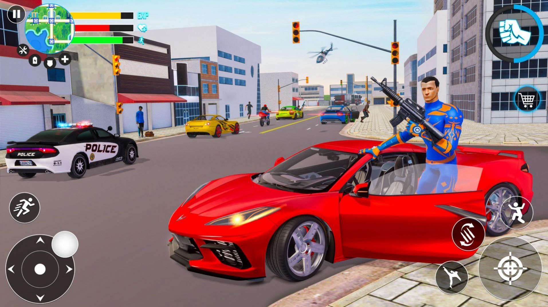 Rope Hero Crime City游戏图1