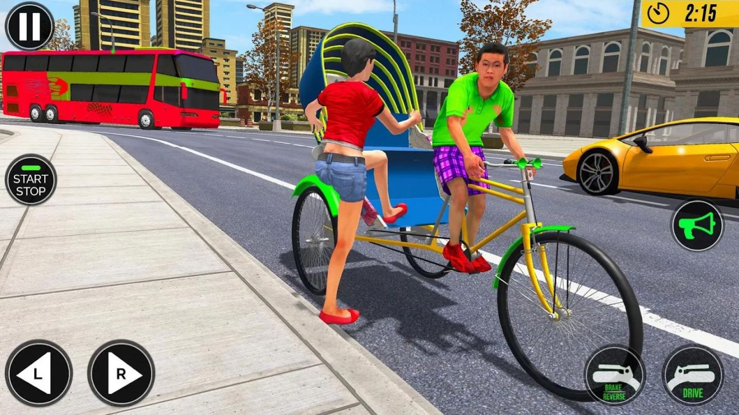 自行车人力车驾驶游戏图3