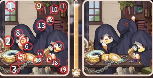 奥比岛手游找不同第三关攻略   真假暗影第3关找不同所有位置分享[多图]