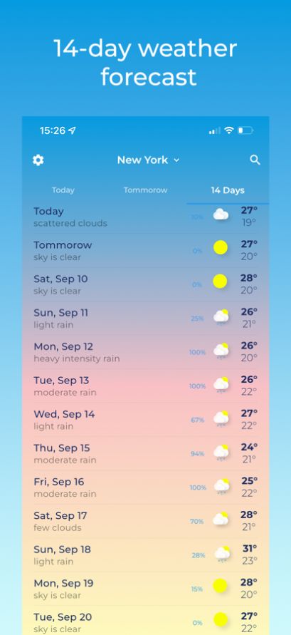 天气14天app图2