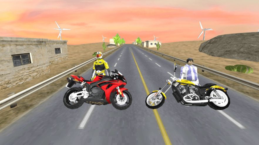 自行车攻击摩托车赛车游戏图3