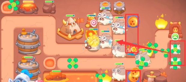 保卫萝卜4饿龙传说54关攻略    饿龙传说54关图文通关一览图片4