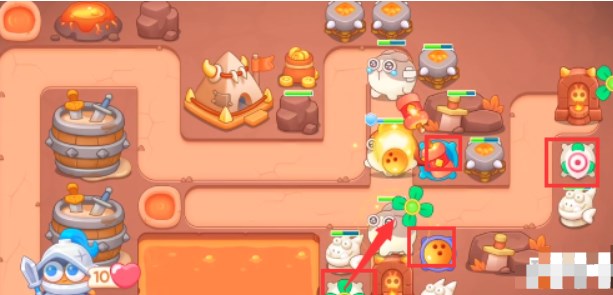 保卫萝卜4饿龙传说54关攻略    饿龙传说54关图文通关一览图片2