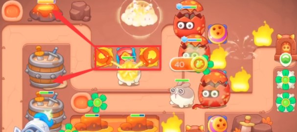 保卫萝卜4饿龙传说54关攻略    饿龙传说54关图文通关一览图片5