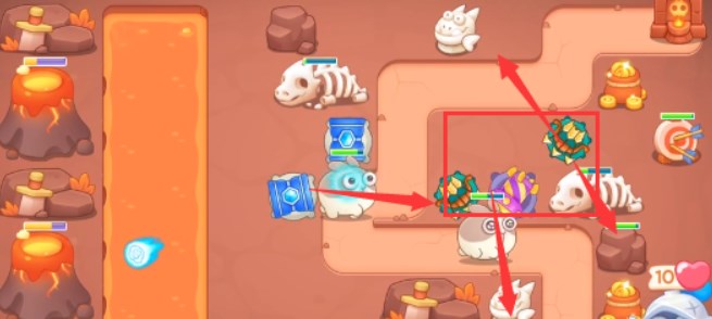 保卫萝卜4饿龙传说56关攻略   饿龙传说第56关过关流程一览图片3