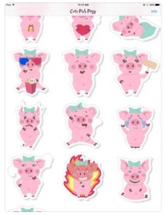 可爱的猪贴纸app官方版图片3