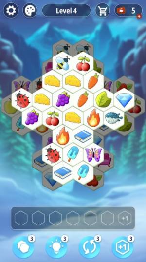 瓷砖匹配六边形游戏图1
